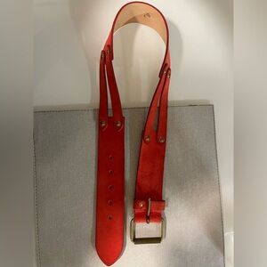Rag & Bone Red Leather Belt